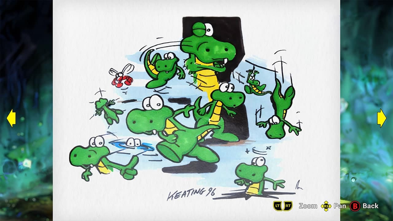 Sketches of Croc from the early days