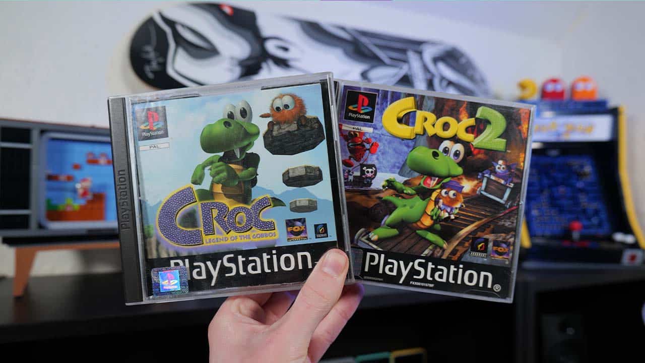 Rob holding Croc 1 & Croc 2