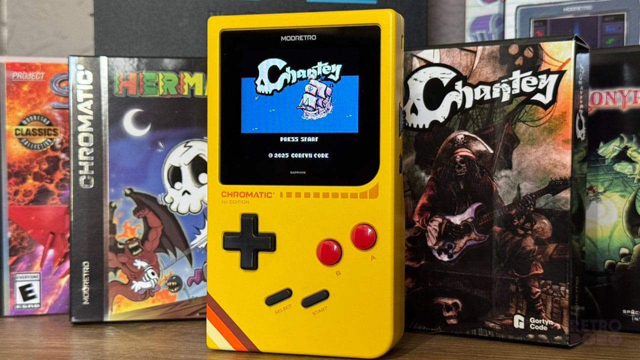 Seb's Chromatic with the opening screen of Chantey