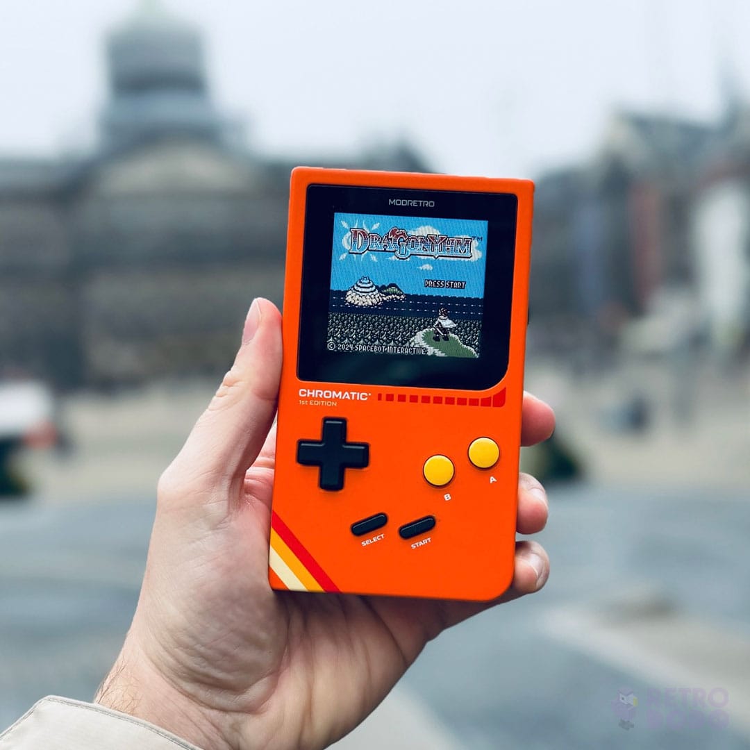 Brandon holding his Chromatic in Amsterdam