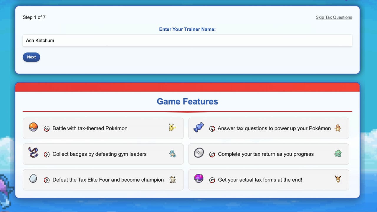 Key features in Pokétax