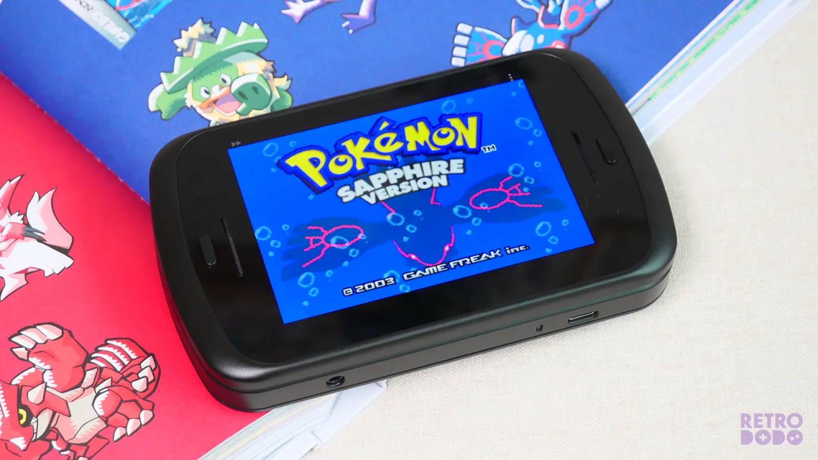 Pokémon Sapphire on the RG Slide