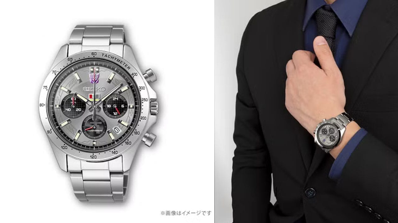 Two images of a watch both on its own and on a person's wrist