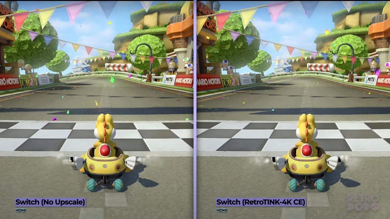 Mario Kart 8 Deluxe gameplay comparison