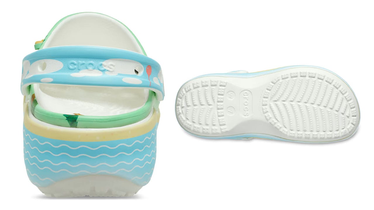 Back and sole of the new Crocs from Nintendo