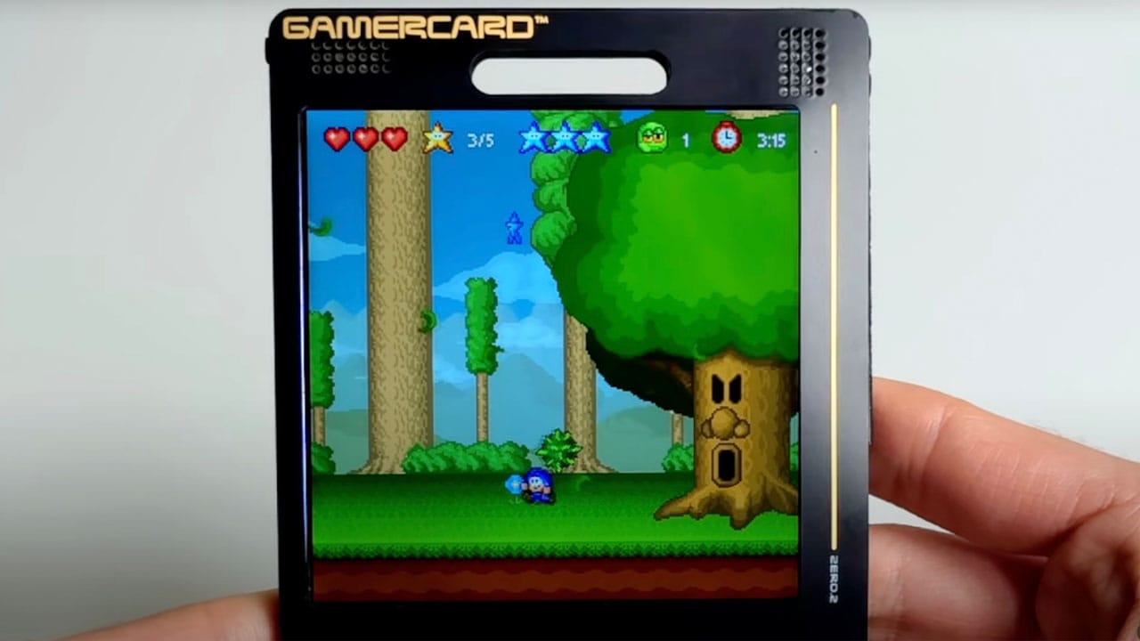 The GamerCard showing gameplay that looks like Kirby