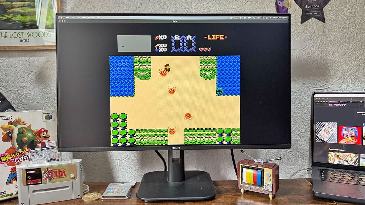 Zelda Outlands gameplay on Seb's monitor