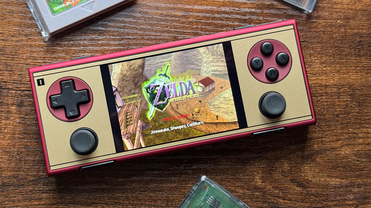 Alternative angle of the Sealed Palace title screen on Seb's Pocket Micro