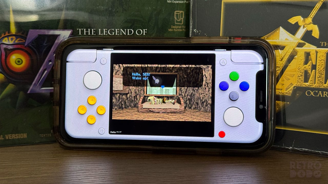 Seb's phone showind a Stalchild laying on Link's bed