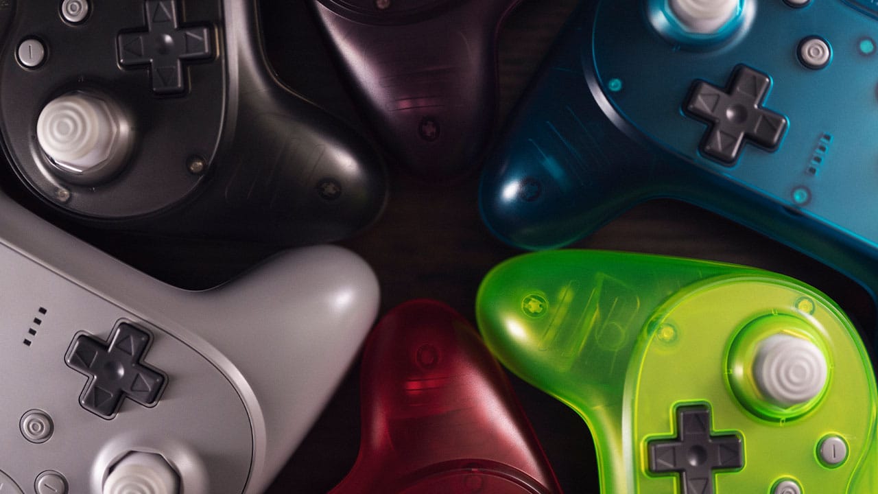 Close up of the Retro Fighters Brawler64 Pro series