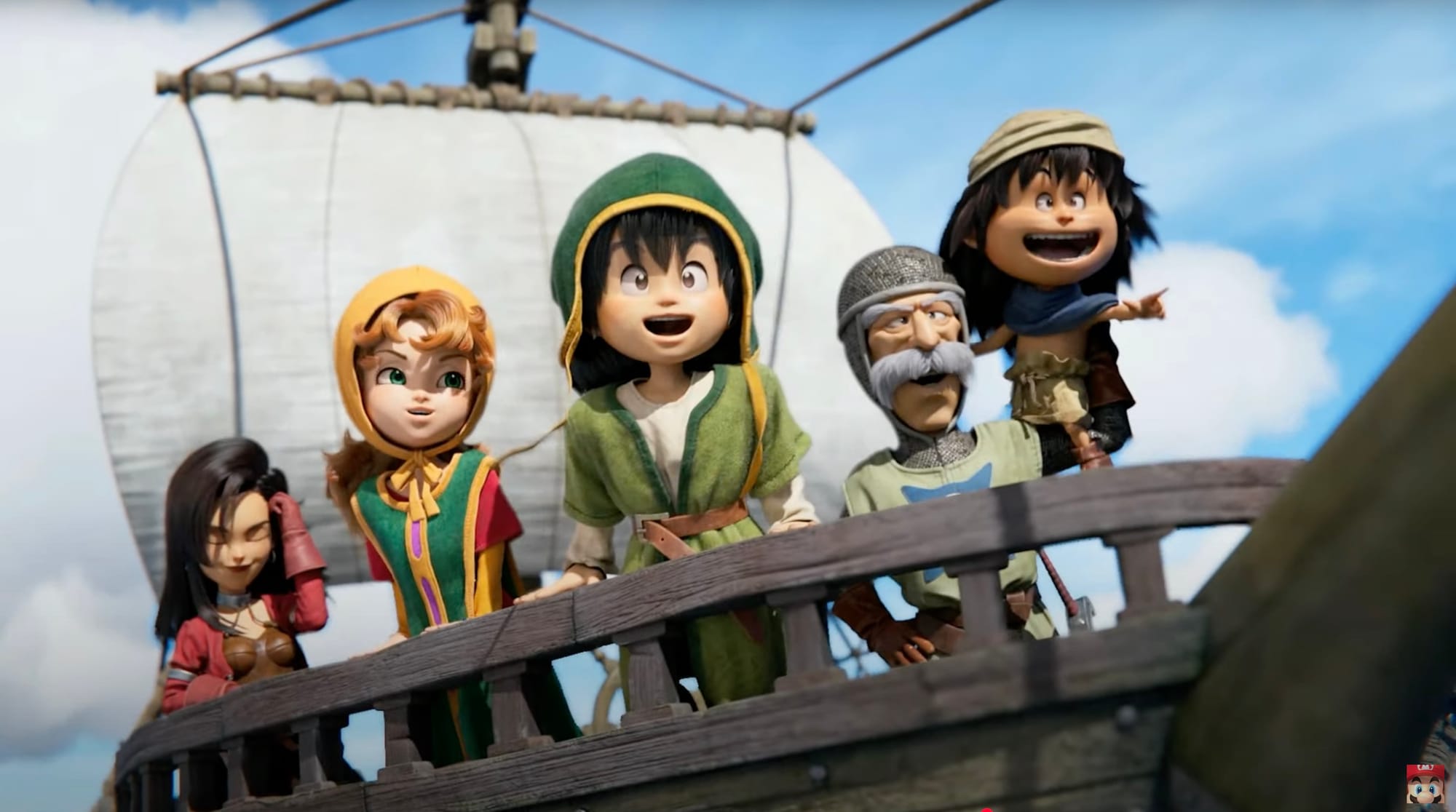 Dragon Quest 7 characters on a boat