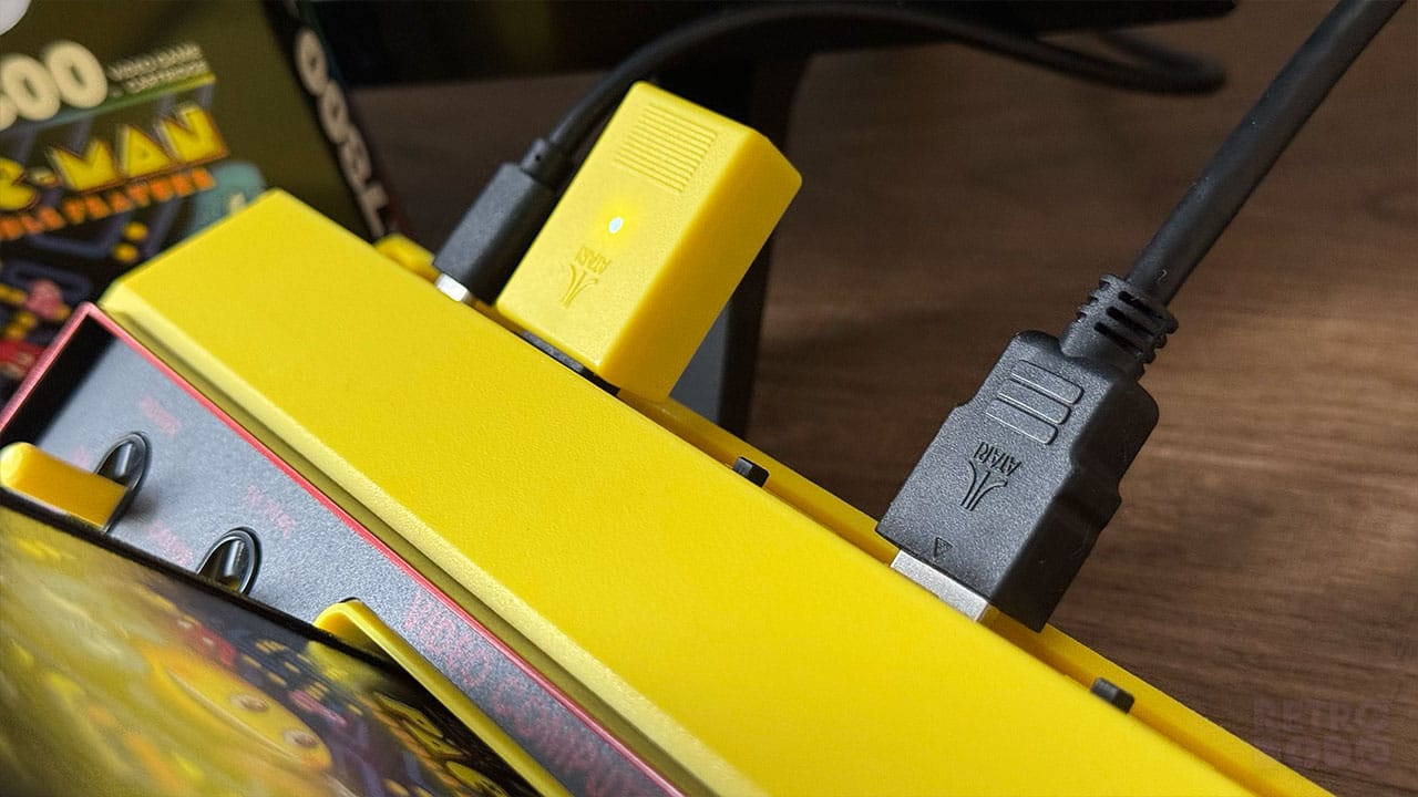 Ports on the back of the Atari 2600+