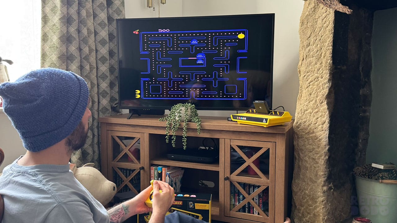Seb playing PAC-MAN 7800