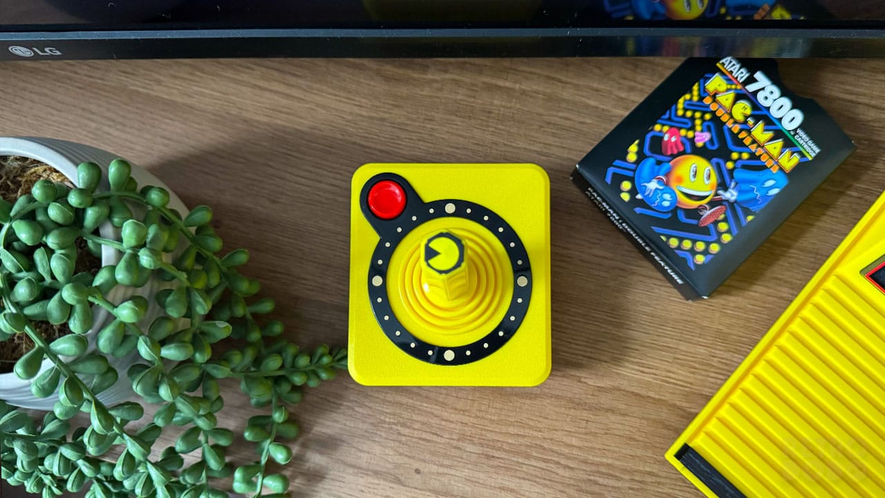 Top-down view of the Yellow CX-40 joystick