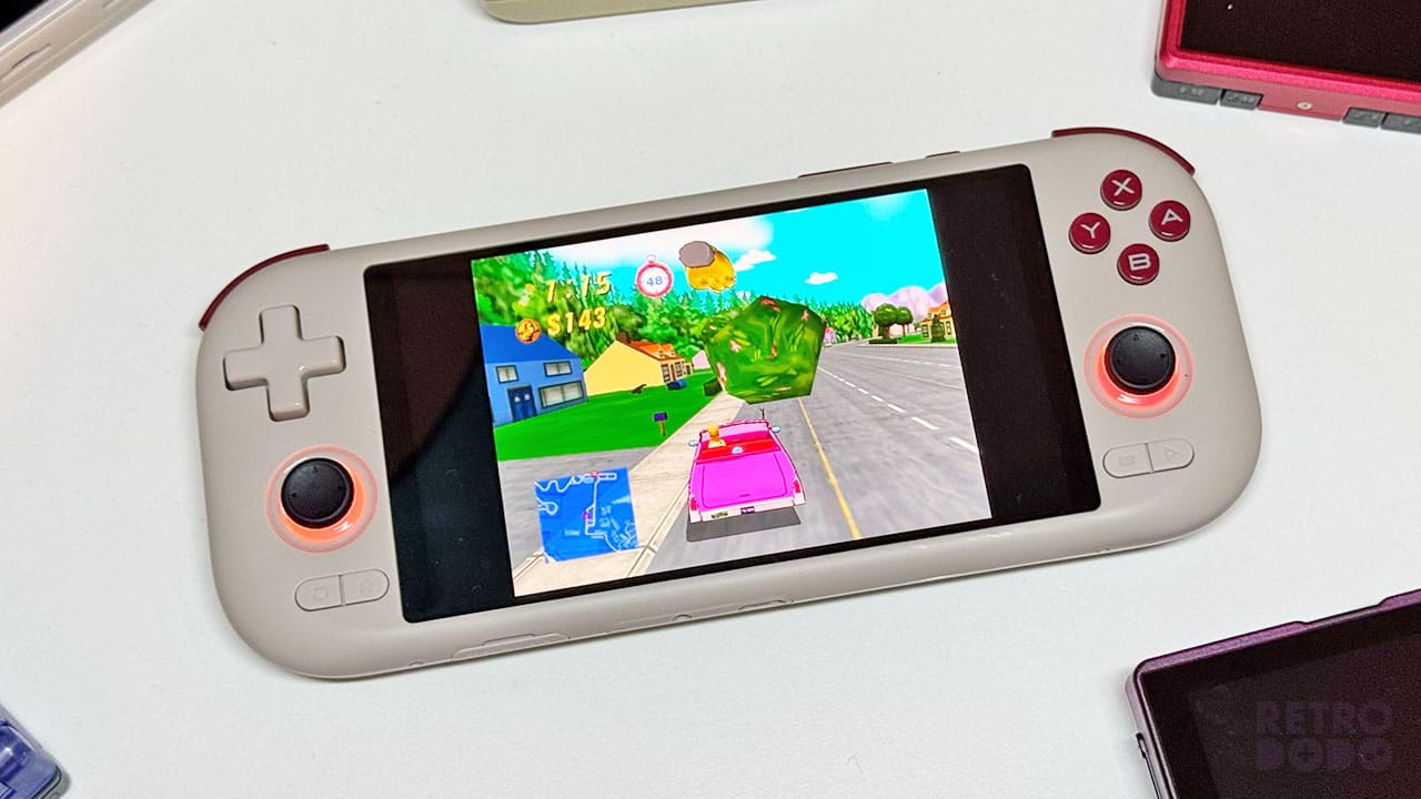 Homer driving in The Simpsons Road Rage