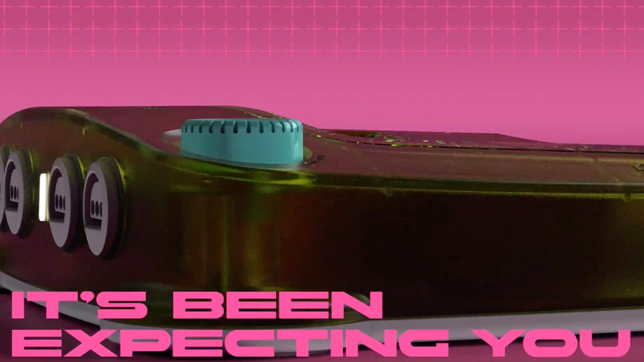 Close up of a transparent gold M64