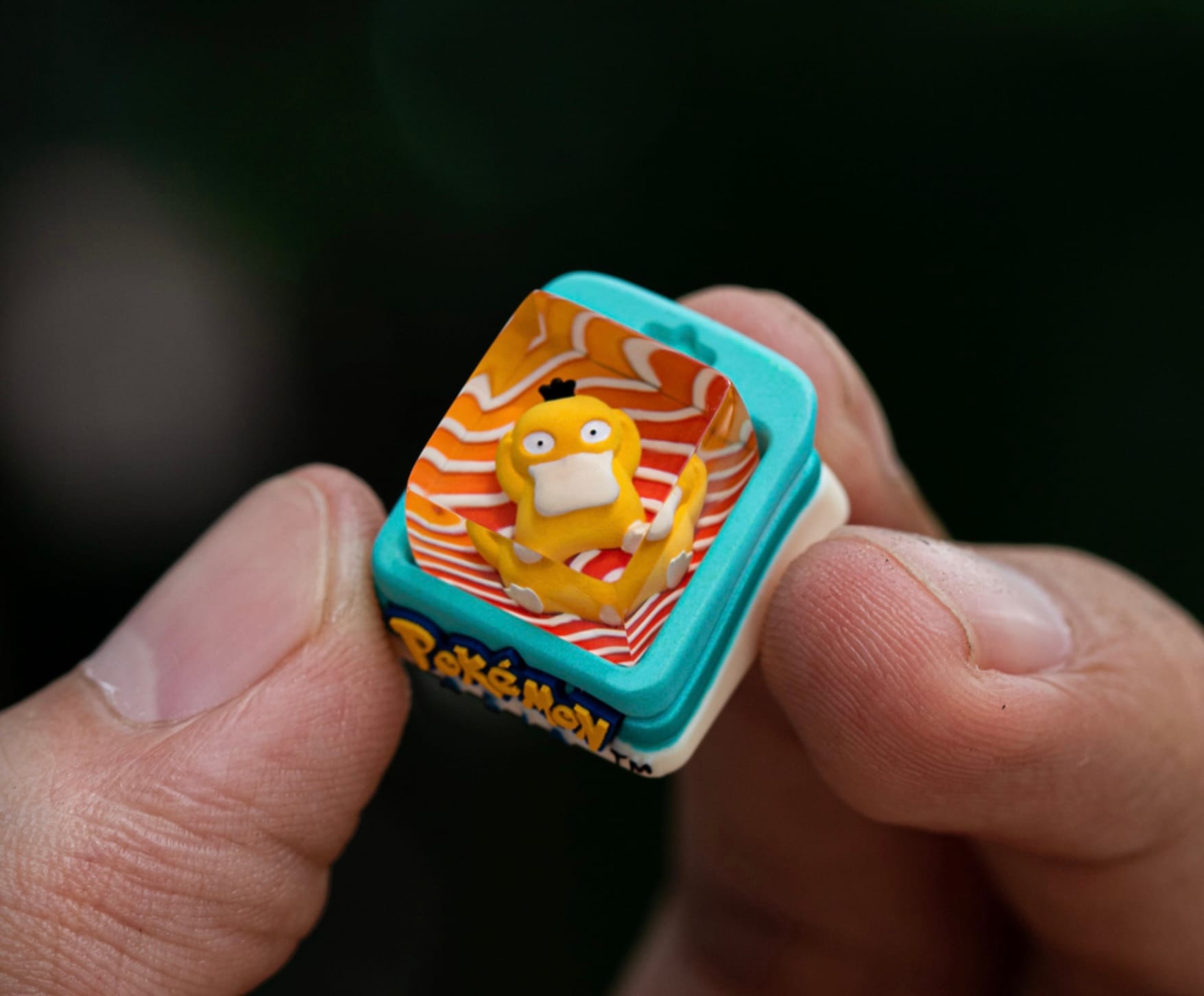 Blue and Orange Psyduck keycap