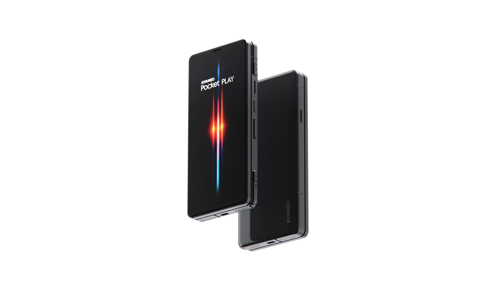 Front and back of the Pocket PLAY smartphone