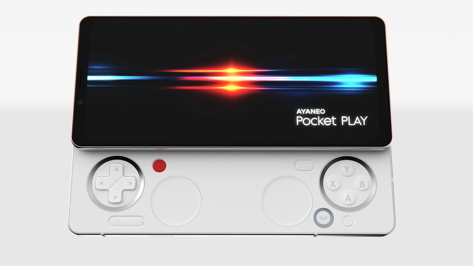 The white Pocket PLAY face on