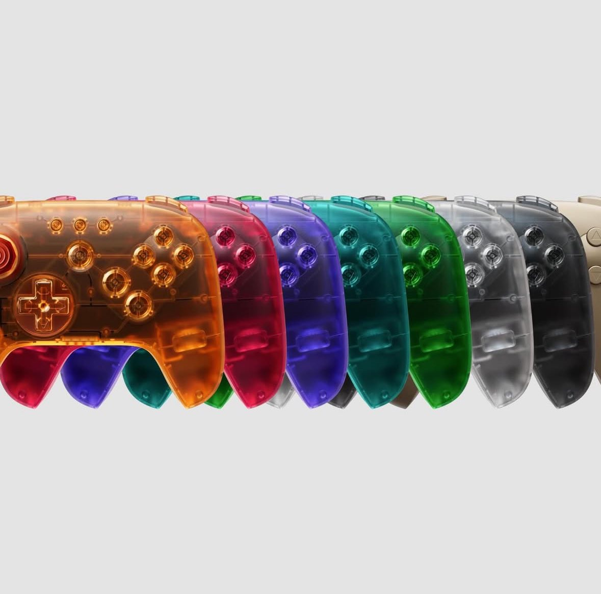 Coloured 8BitDo controllers