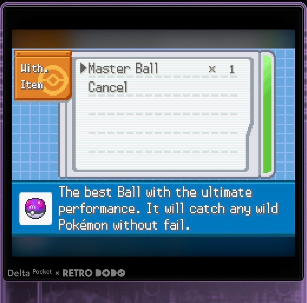 Master Ball in PC list