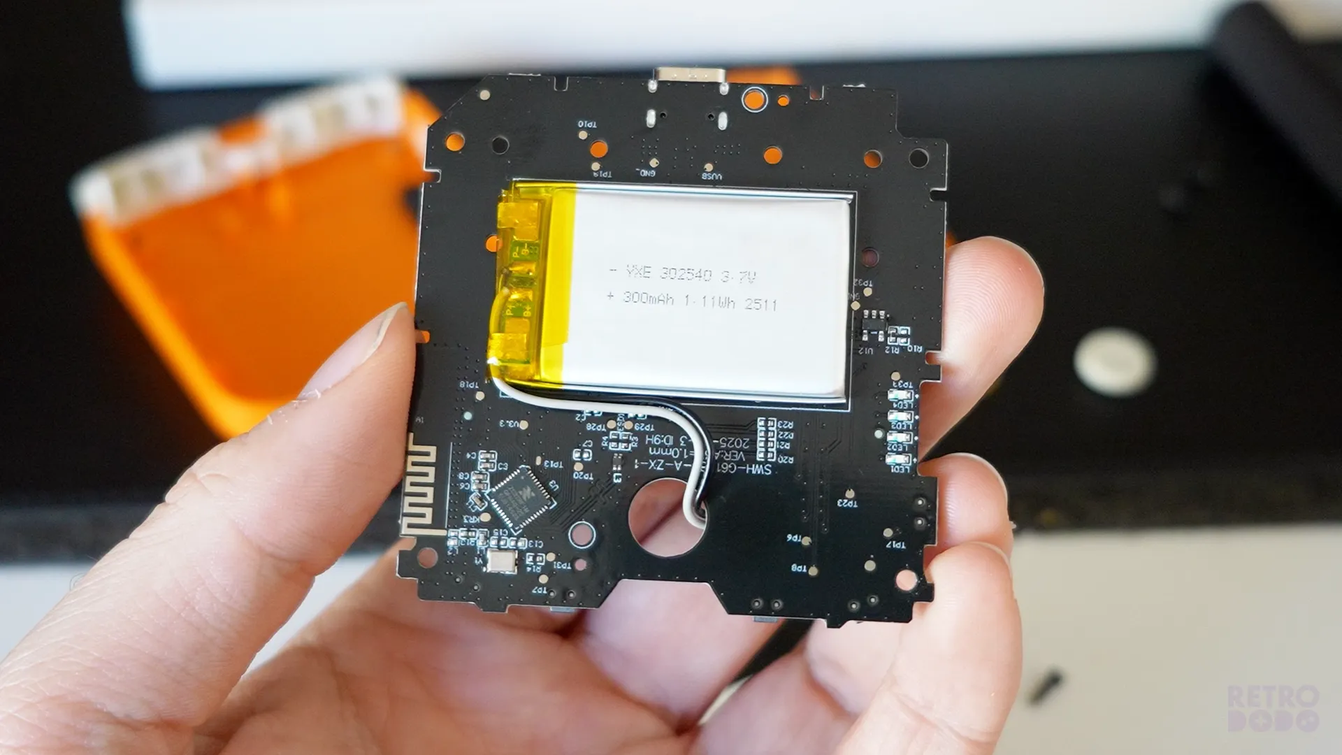 Battery from inside the M4 mobile controller