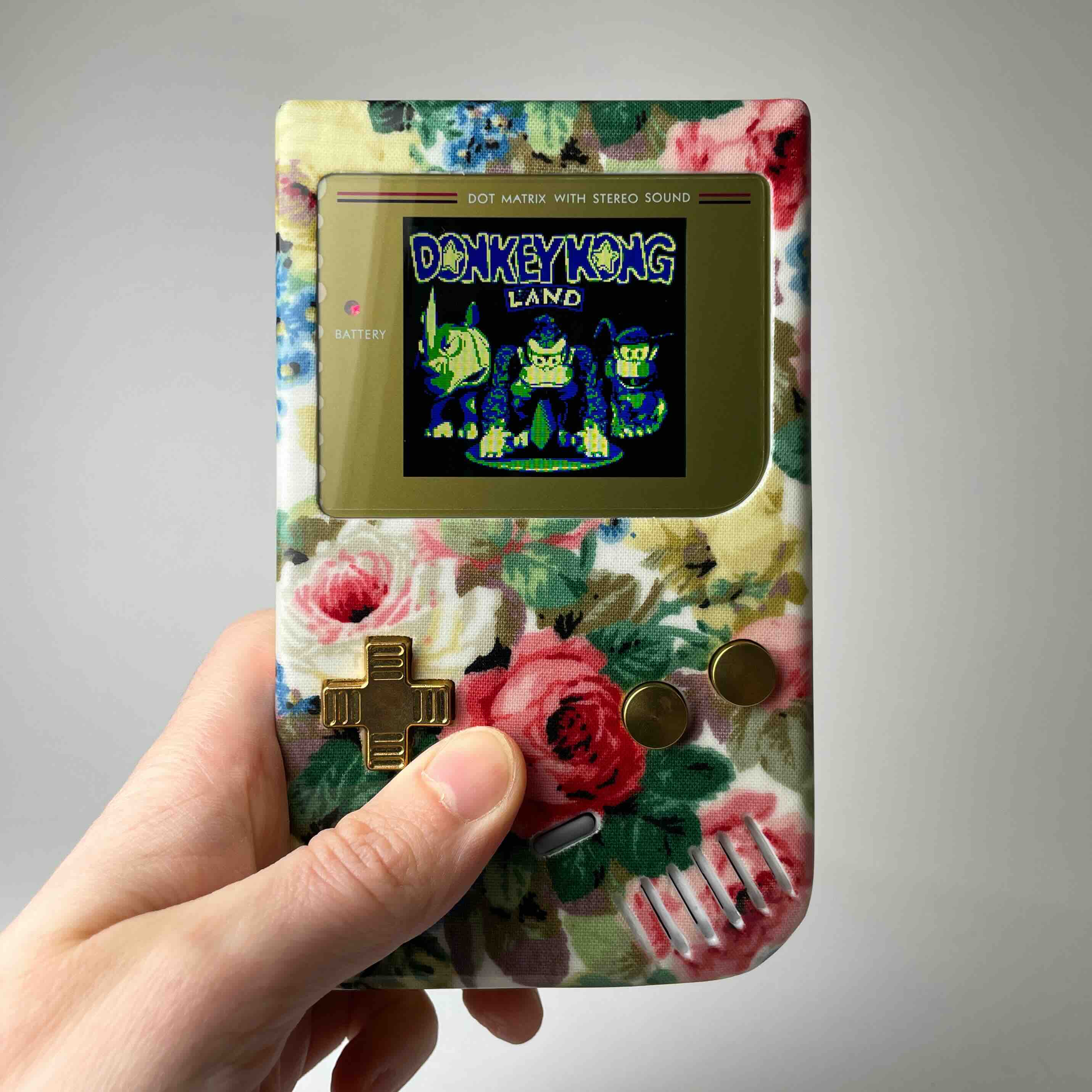 Rose fabric Game Boy