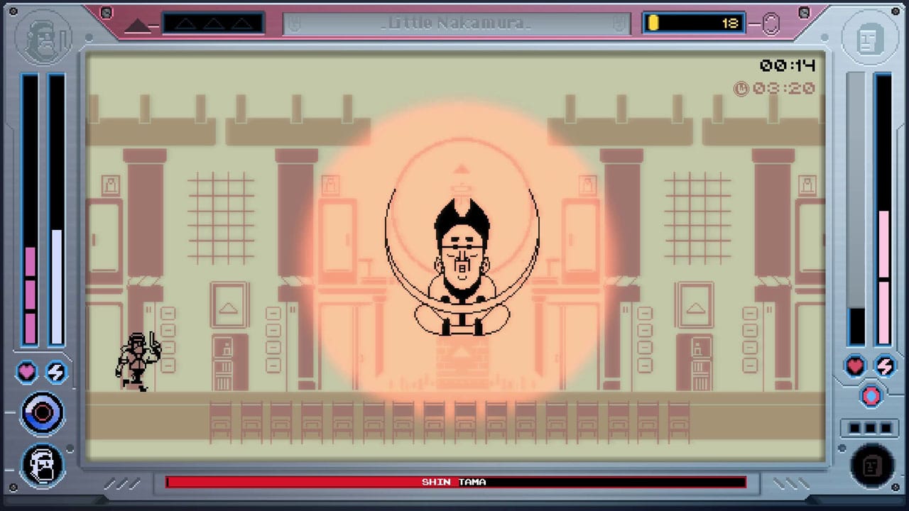 Character in an orange circle in Future Knight 