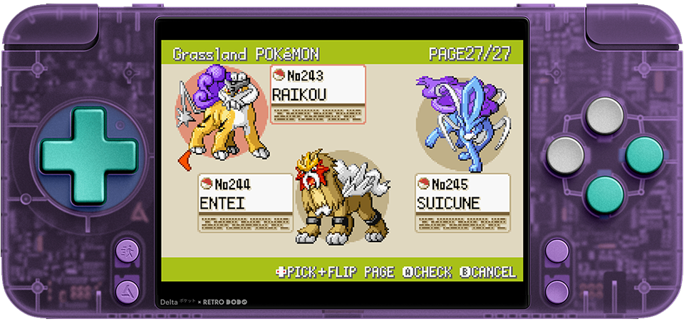 Legendary Dogs Pokédex entry