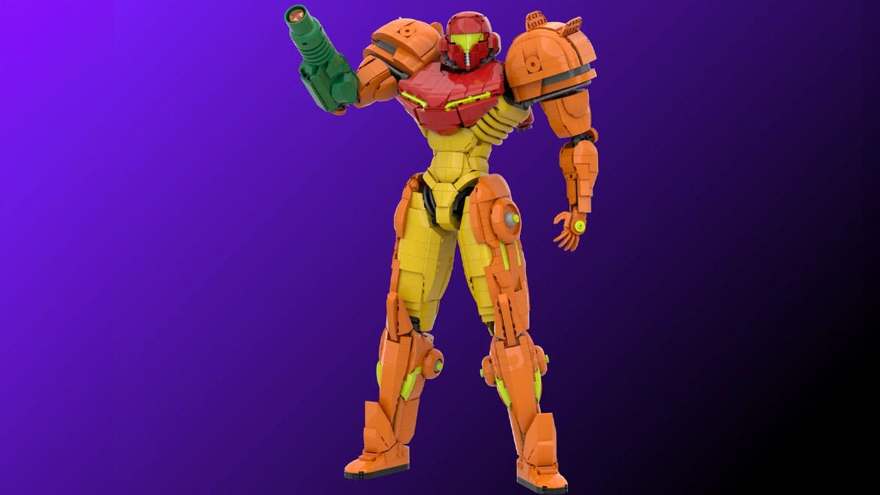 Samus Aran LEGO set with movable arm cannon