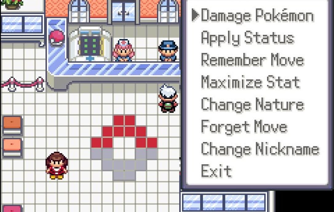 Pokémon Null Pokemon center options