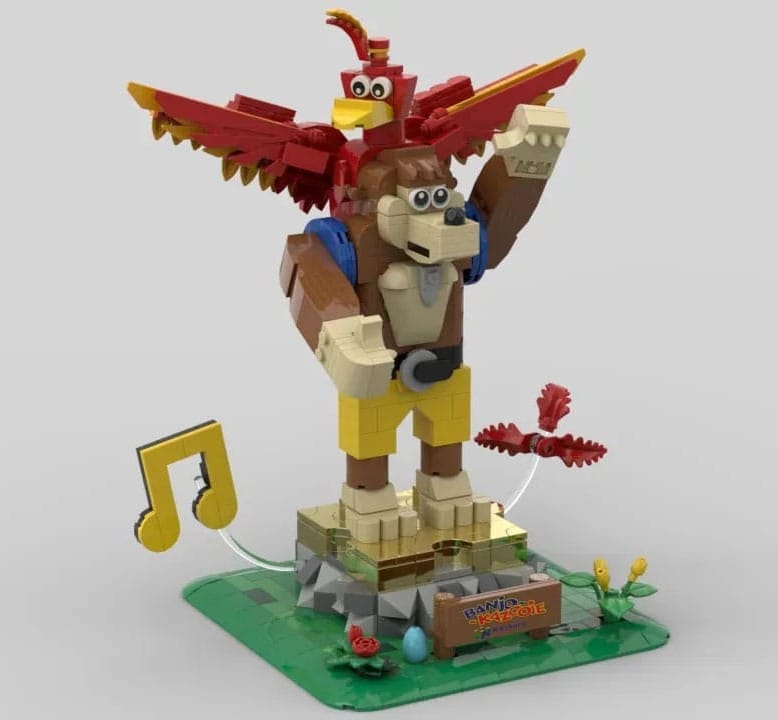 Banjo-Kazooie LEGO set full view