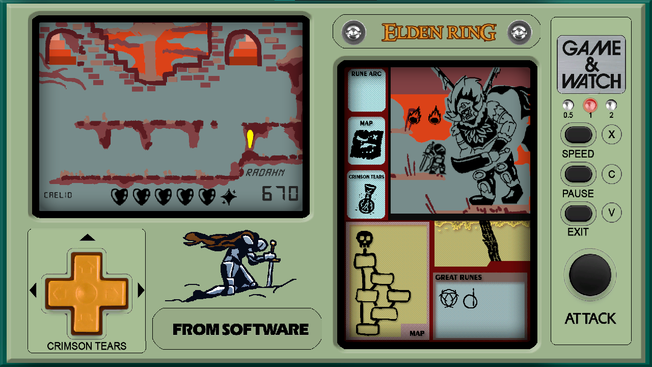 Large Game & Watch screen