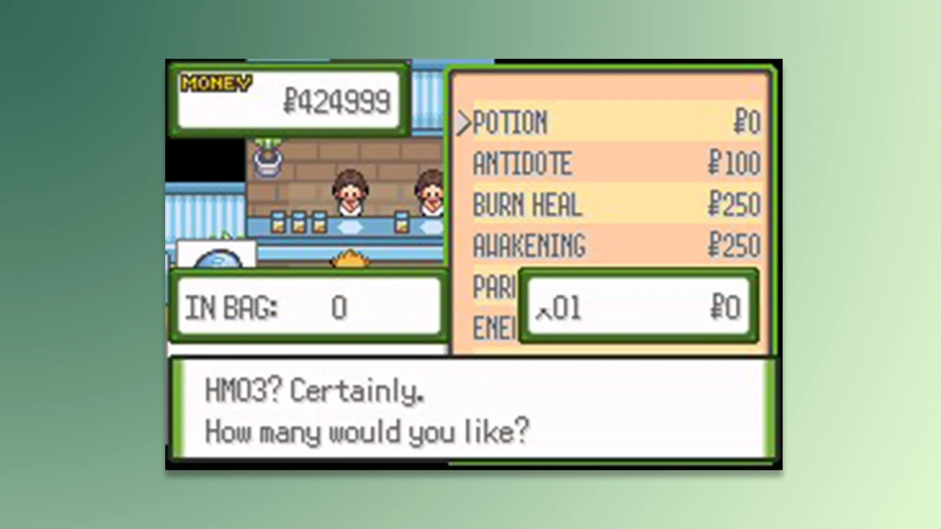 Pokémon Blazed Glazed HM TM Cheat