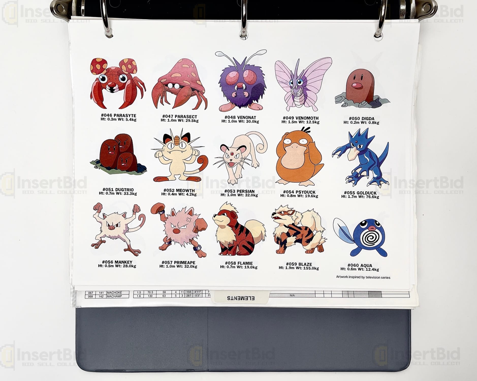 Three rows of Pokémon in the style guide