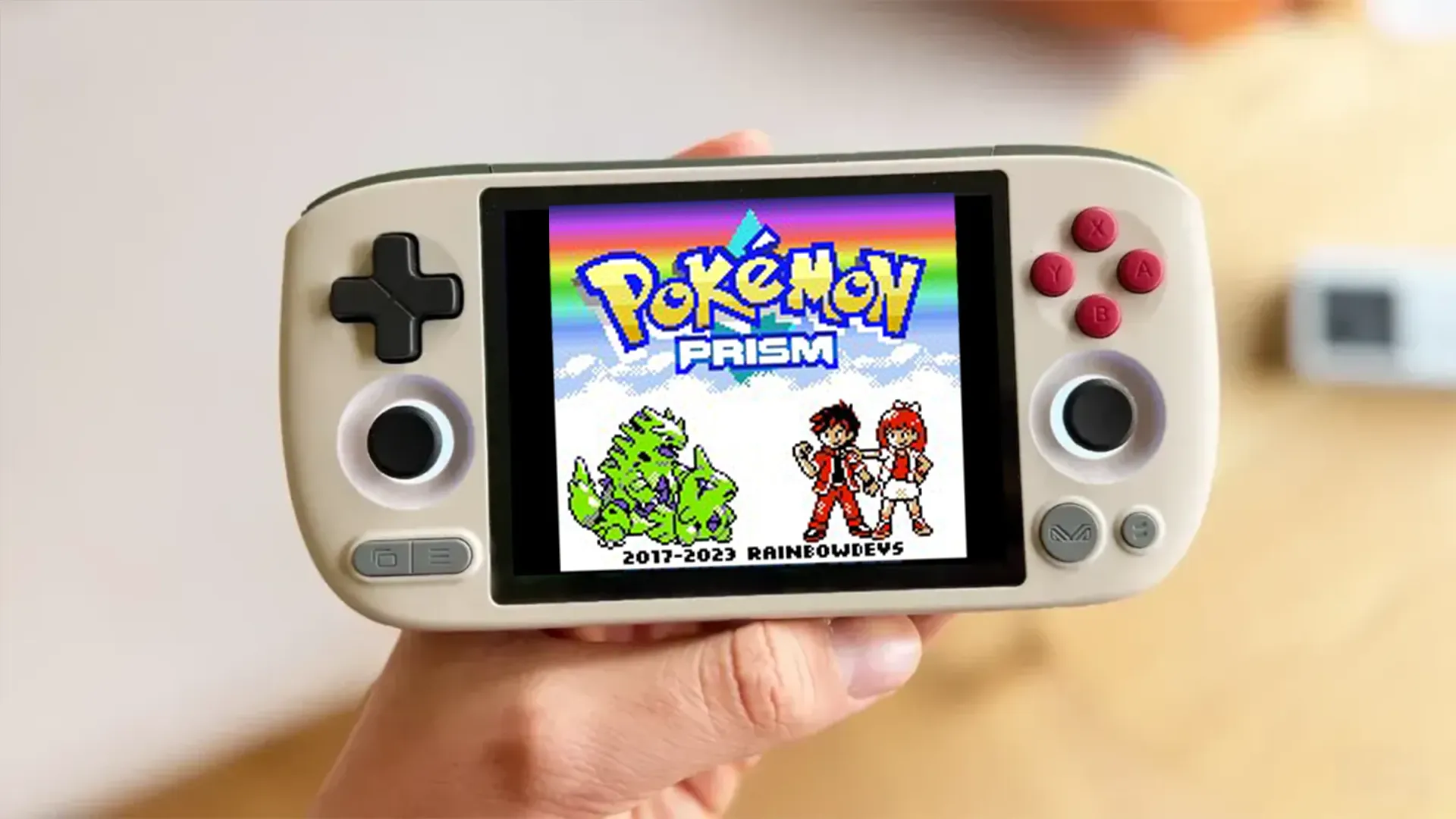 Изображение Pokémon Prism с логотипом и проверенными чит-кодами