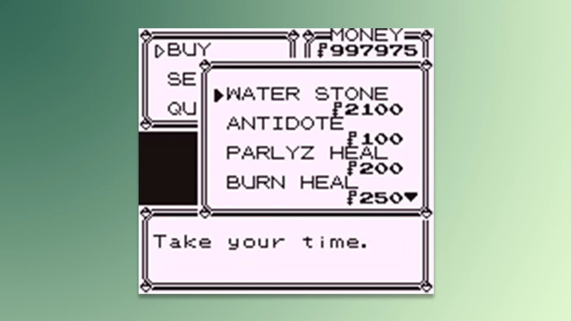 Pokemon Red Blue Any Item Cheat