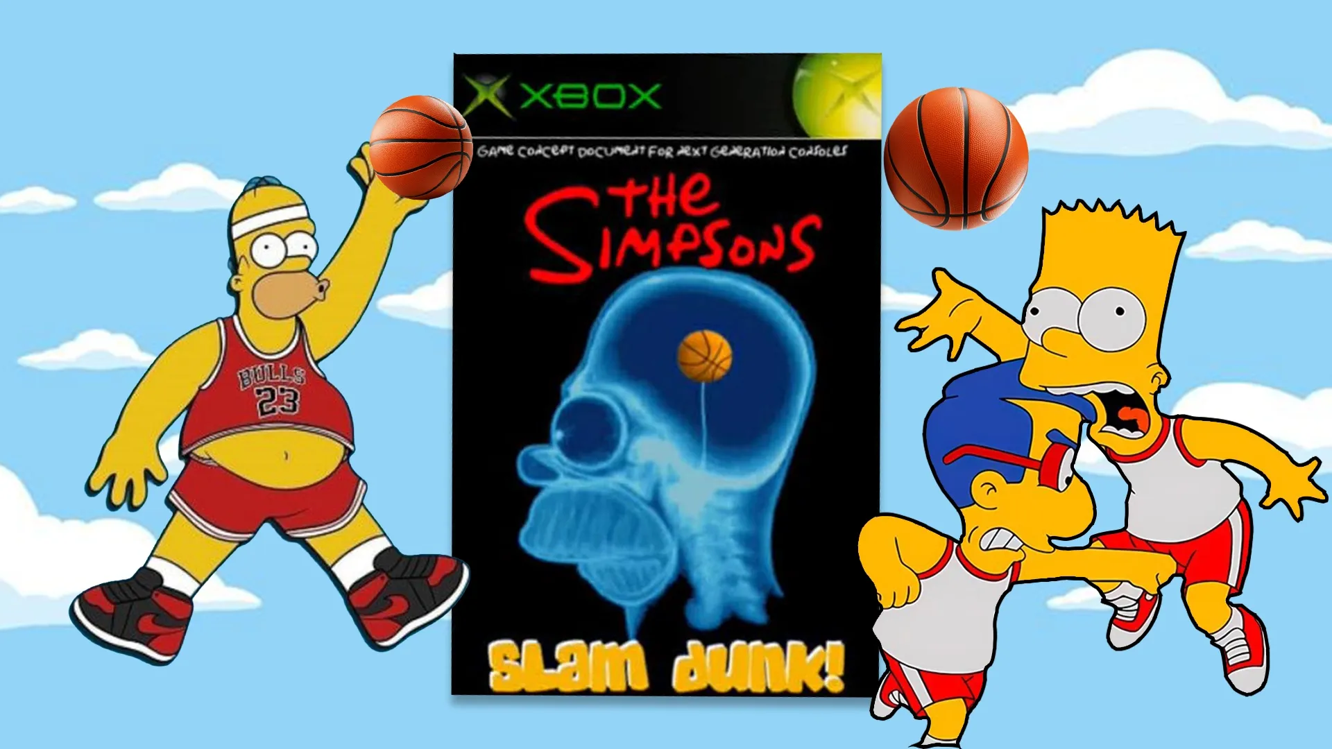 Изображение отмененной игры Simpsons Slam Dunk