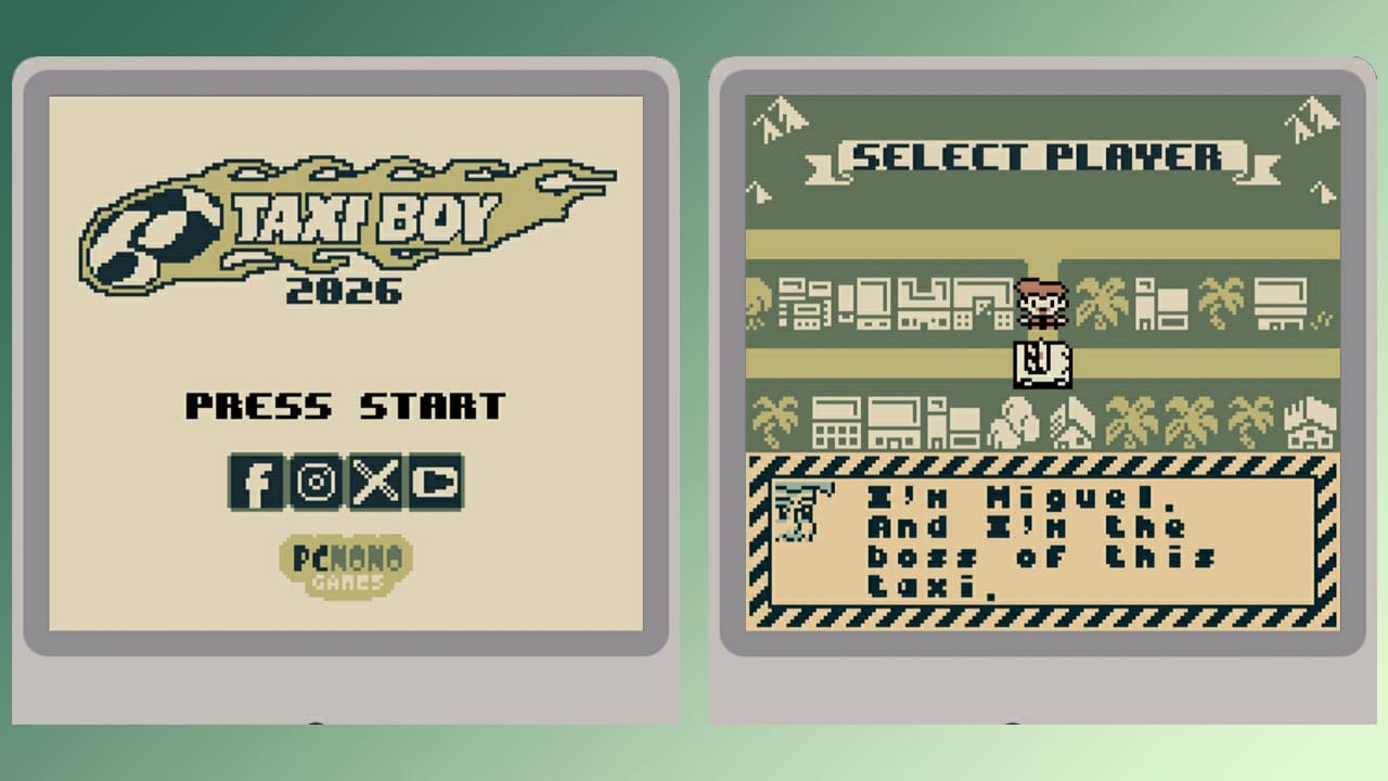 Taxi Boy gameplay and start screen
