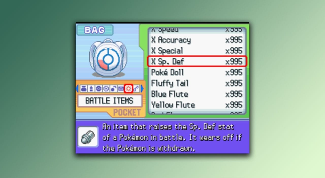 Unlock All Battle Items x995