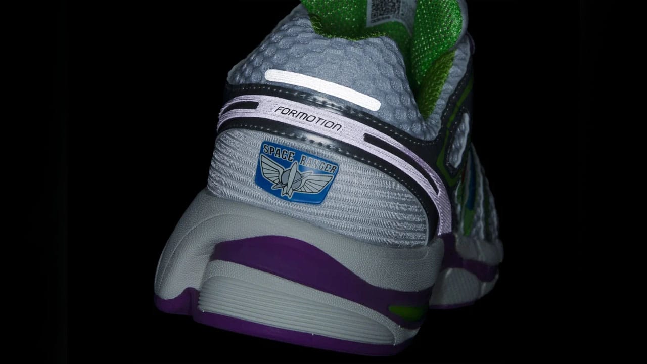 Reflectors on the back of the shoe