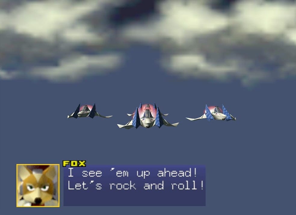 Star Fox and his team preparing to battle