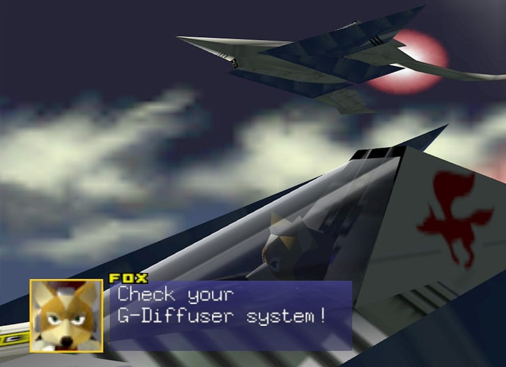 Star Fox in his Arwing