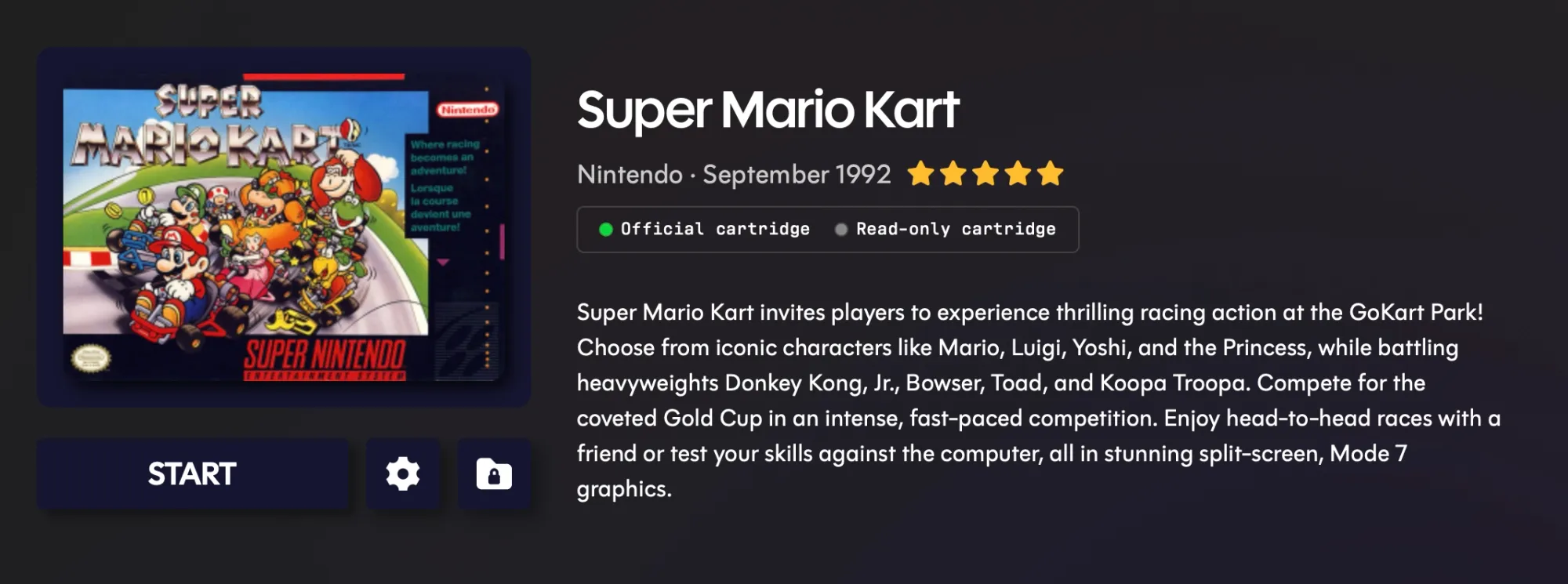 Playback Super Mario Kart - SNES