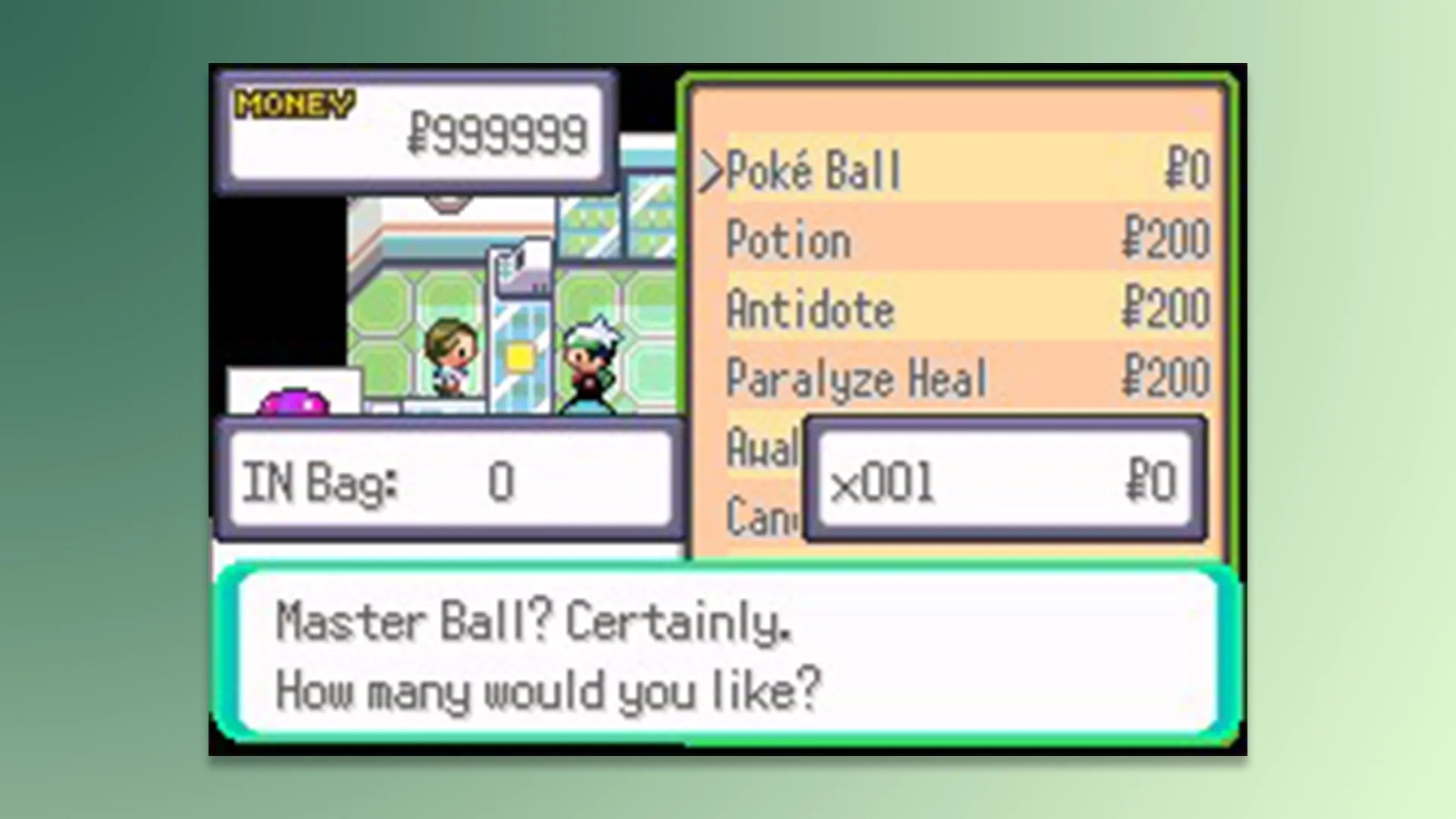 Pokemon Emerald Imperium Poke Balls cheat