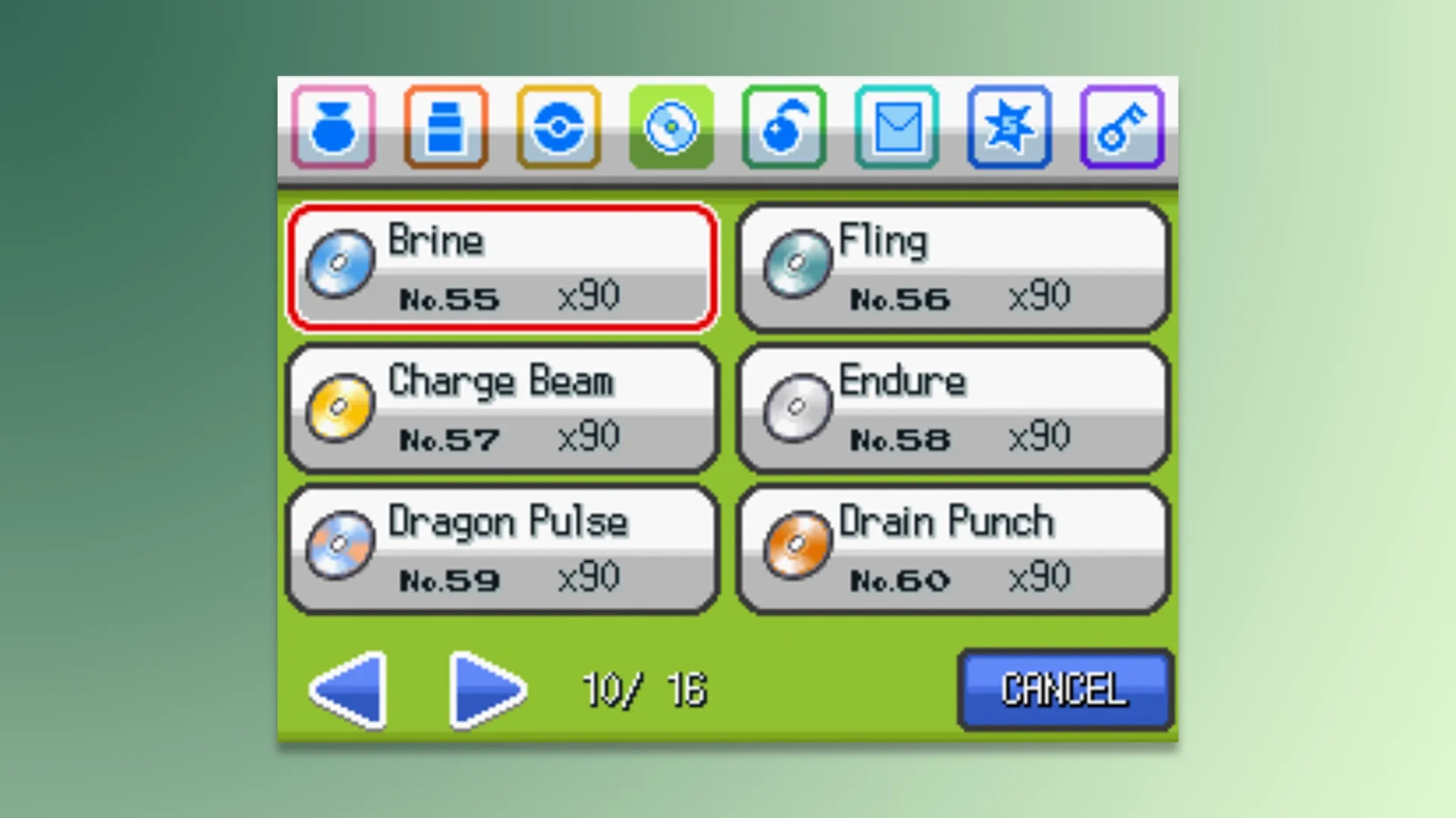 Pokémon Sacred Gold Storm Silver HM TM Cheats