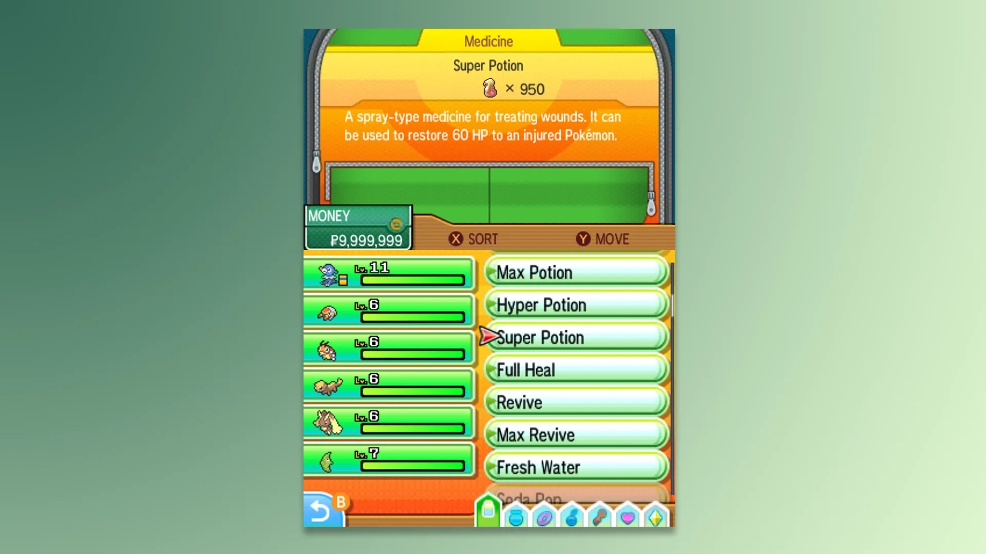 Pokémon Ultra Moon Medicine Cheats