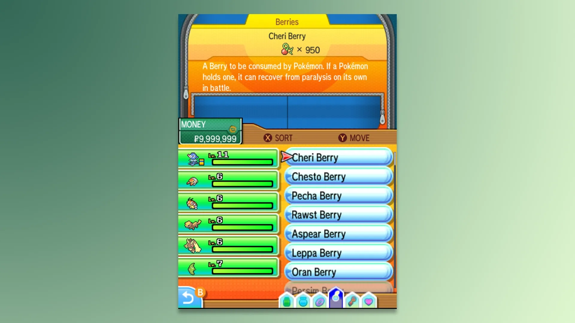 Pokémon Ultra Sun Berries Cheat