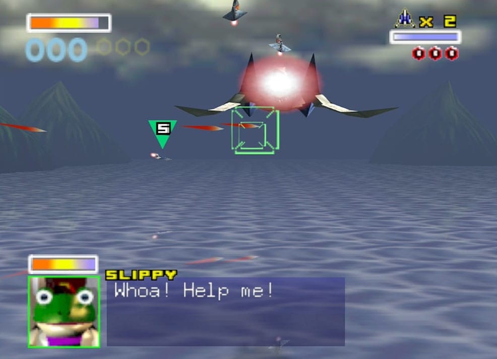 Slippy Toad calling for help on Star Fox 64