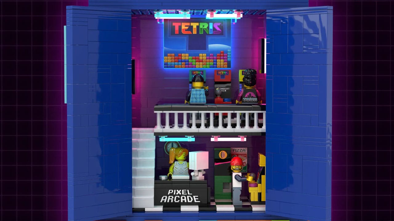 Hidden area at the back of the Tetris Arcade set